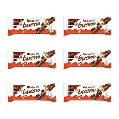 Набор Батончик Kinder Bueno 2 Pieces 43g 6шт - Retromagaz