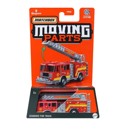 Тематична Машинка Matchbox Seagrave Fire Truck Moving Parts 1:64 FWD28/HVM99 Red - Retromagaz