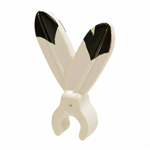 На Голову Lego Plume Feathers with Clip and Black Tip Western 471p01 30127p01 White Б/У - Retromagaz