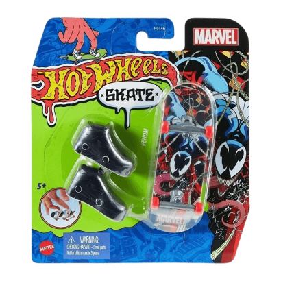 Скейт та Взуття для Пальчиків Hot Wheels Venom Marvel 1:64 HNG25 Black - Retromagaz