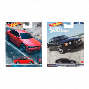 Набір Машинок Premium Hot Wheels 1991 BMW M5 E34 HKD28 Black + 2001 BMW M5 E39 HKC52 Red