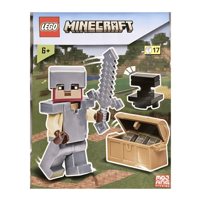 Конструктор Lego Фигурка Knight with Chest and Anvil Foil Pack Minecraft 662309 min146 Новый - Retromagaz