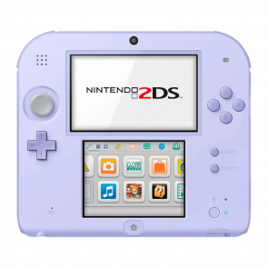 Консоль Nintendo 2DS + Коробка Модифицированная 32GB Purple + 10 Встроенных Игр Б/У