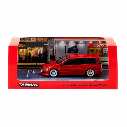 Машинка Premium Tarmac Works Mitsubishi Lancer Evolution Wagon ROAD64 1:64 Red - Retromagaz