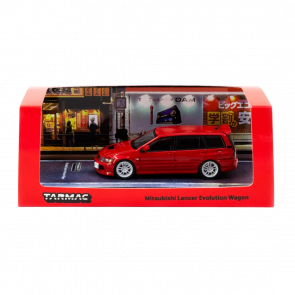 Машинка Premium Tarmac Works Mitsubishi Lancer Evolution Wagon ROAD64 1:64 Red - Retromagaz