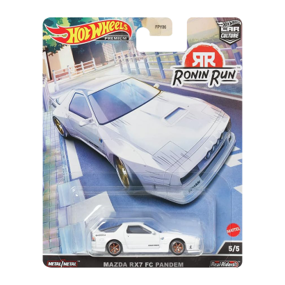 Машинка Premium Hot Wheels Mazda RX7 FC Pandem Ronin Run 1:64 HCJ86 White - Retromagaz