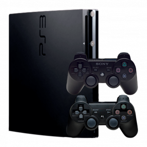 Набор Консоль Sony PlayStation 3 Slim 120GB Black Б/У  + Геймпад Беспроводной DualShock 3 - Retromagaz