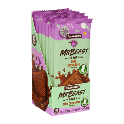 Набір Шоколад Молочний MrBeast Feastables 60g 10шт - Retromagaz