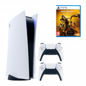 Набір Консоль Sony PlayStation 5 Blu-ray 825GB White Новий + Геймпад Бездротовий DualSense + Гра Mortal Kombat 11 Ultimate Edition Російські Субтитри