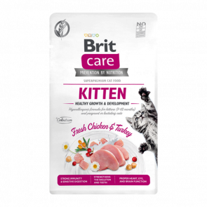 Сухий Корм для Котів Brit Care Kitten Growth & Developmen Курка та Індичка 400g - Retromagaz