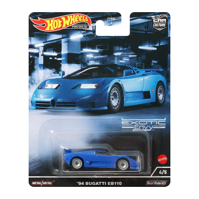 Машинка Premium Hot Wheels '94 Bugatti EB110 Exotic Envy 1:64 HCJ89 Blue - Retromagaz