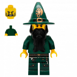 Фигурка Lego Kingdoms Wizard Dark Green Castle cas435 Б/У - Retromagaz