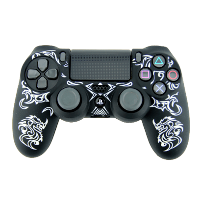 Чехол Силиконовый RMC PlayStation 4 Graffiti Black White Новый - Retromagaz