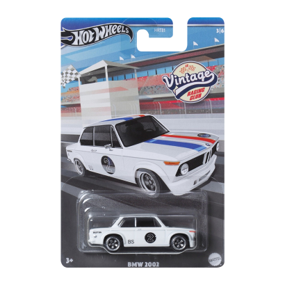 Тематична Машинка Hot Wheels BMW 2002 Vintage Racing Club 1:64 HRT81/HRV02 White - Retromagaz