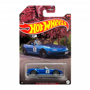 Тематична Машинка Hot Wheels '91 Mazda MX-5 Miata Japanese Classics 1:64 HLK17 Blue - Retromagaz