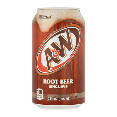 Напиток A&W Root Beer No Caffeine 355ml - Retromagaz