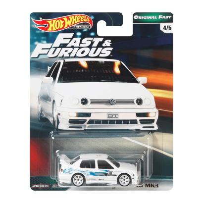 Машинка Premium Hot Wheels Volkswagen Jetta MK3 Fast & Furious 1:64 GBW85 White - Retromagaz