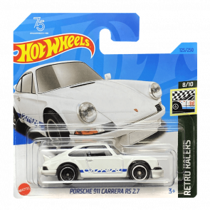 Машинка Базовая Hot Wheels '75 Porsche 911 Carrera RS 2.7 Retro Racers 1:64 HKG42 White - Retromagaz