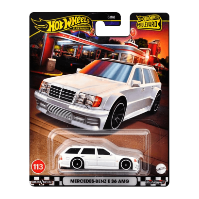 Машинка Premium Hot Wheels Mercedes-Benz AMG E 36 Estate Special Edition Boulevard 1:64 HRT78 White - Retromagaz