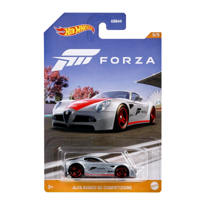 Тематическая Машинка Hot Wheels Alfa Romeo 8C Competizione Forza 1:64 HLK24 Silver - Retromagaz