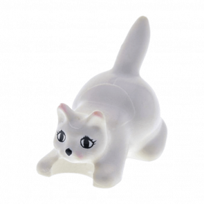 Фигурка Lego Земля Cat Crouching with Black Eyes Eyelashes and Nose Pattern Animals 6251px1 1 4285963 White Б/У