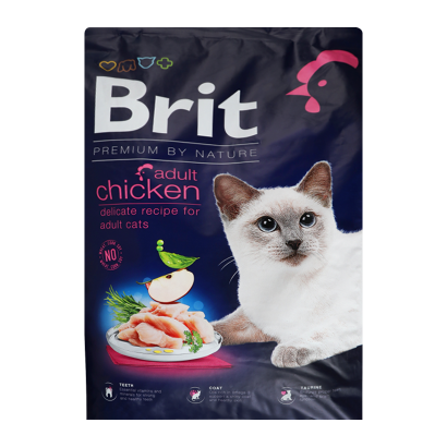 Сухой Корм для Кошек Brit Premium by Nature Cat Adult Курица 8kg - Retromagaz