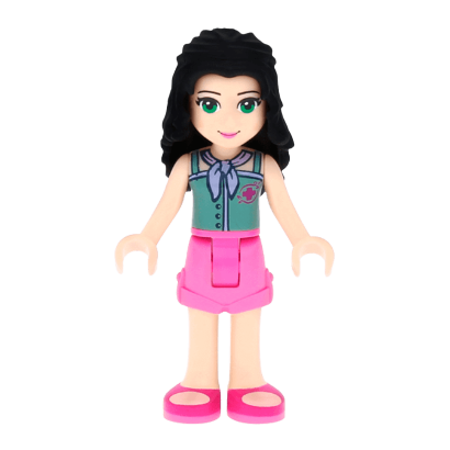 Фигурка Lego Girl Emma Dark Pink Shorts Friends frnd077 Б/У - Retromagaz