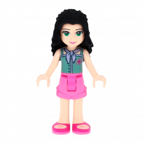 Фигурка Lego Girl Emma Dark Pink Shorts Friends frnd077 Б/У