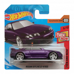 Машинка Базова Hot Wheels Nissan Skyline GT-R R33 Then and Now 1:64 FJY75 Purple - Retromagaz