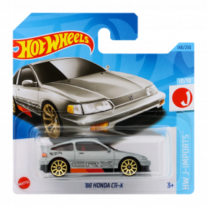 Машинка Базовая Hot Wheels '88 Honda CR-X J-Imports 1:64 HKJ17 Metallic Silver