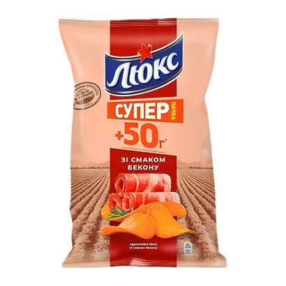 Чипсы Люкс со Вкусом Бекона 183g - Retromagaz