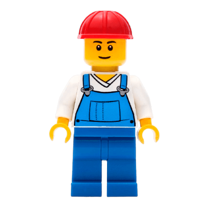 Фігурка Lego People 973pb0649 Overalls Blue over V-Neck Shirt City cty0340 Б/У - Retromagaz