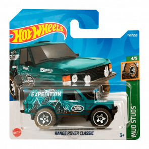 Машинка Базовая Hot Wheels Range Rover Classic Mud Studs 1:64 HCT76 Turquoise - Retromagaz