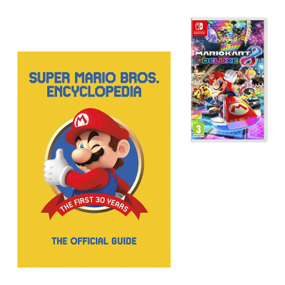 Набір Артбук Super Mario Encyclopedia: The Official Guide to the First 30 Years Nintendo Новий + Гра Switch Mario Kart 8 Deluxe Російські Субтитри - Retromagaz