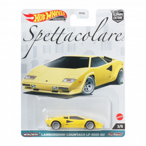 Машинка Premium Hot Wheels Lamborghini Countach LP 5000 QV Spettacolare 1:64 FPY86/HKC47 Yellow - Retromagaz