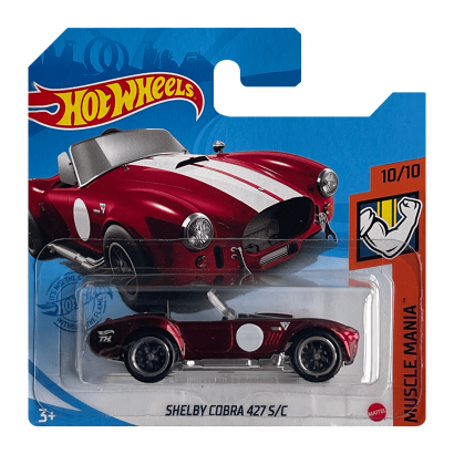 Машинка Базовая Hot Wheels Shelby Cobra 427 S/C Super Treasure Hunt STH Muscle Mania 1:64 GTD13 Red - Retromagaz