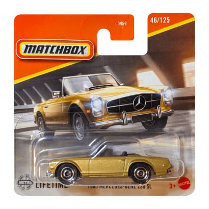 Машинка Велике Місто Matchbox 1963 Mercedes-Benz 230 SL Showroom 1:64 JBR79/JBP22 Gold - Retromagaz