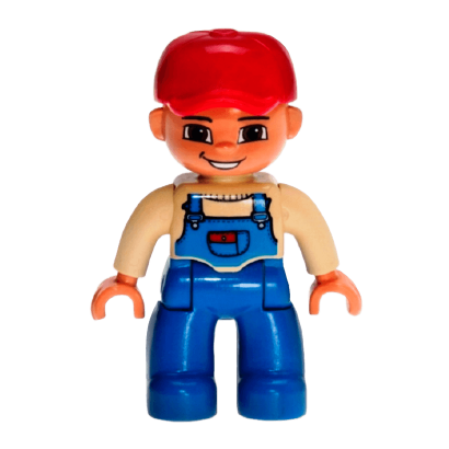 Фигурка Lego Boy Blue Legs Tan Top Duplo 47394pb115 Б/У - Retromagaz