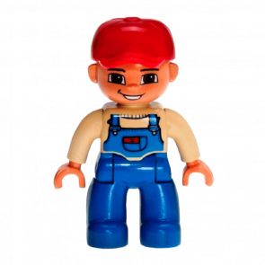 Фигурка Lego Boy Blue Legs Tan Top Duplo 47394pb115 Б/У