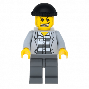 Фигурка Lego Police 973pb0798 Prisoner Jacket over Prison Stripes City cty0206 Б/У - Retromagaz