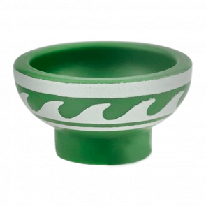 Посуда Lego Bowl Asian with White Rim and Waves Pattern 34172pb01 6199369 Sand Green Б/У - Retromagaz