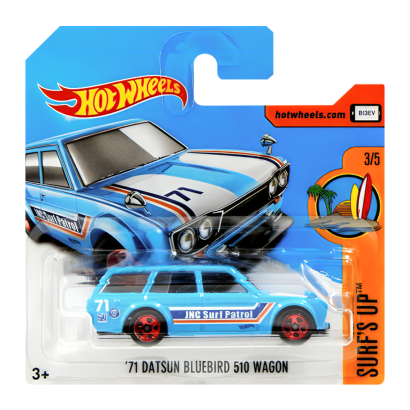 Машинка Базова Hot Wheels '71 Datsun Bluebird 510 Wagon Surf's Up 1:64 FBD29 Blue - Retromagaz