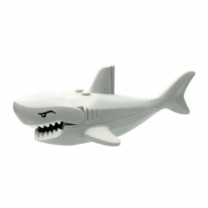 Фигурка Lego Вода Shark Large with Gills with White Teeth Animals 62605pb01c01 4530672 Light Bluish Grey Б/У - Retromagaz