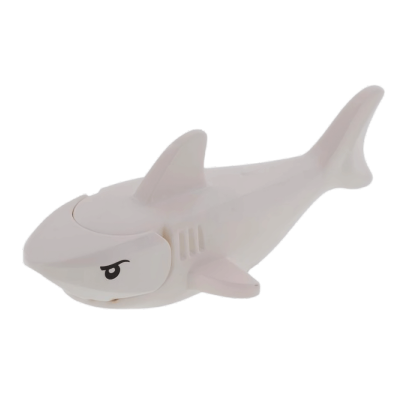 Фигурка Lego Вода Shark with Gills with Black Eyes and White Pupils Animals 14518c04pb01 White Б/У - Retromagaz