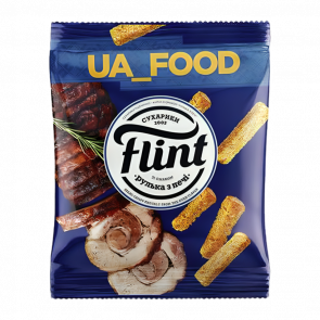 Сухарики Flint со Вкусом Рульки из Печи 100g - Retromagaz