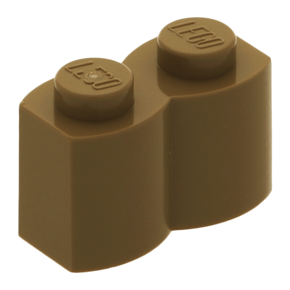 Кубик Lego Модифікована 50шт with Log Profile 1 x 2 30136 4520257 Dark Tan Б/У - Retromagaz