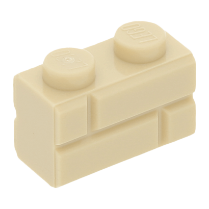 Кубик Lego Модифицированная 4шт with Masonry Profile 1 x 2 98283 6148262 Tan Б/У - Retromagaz