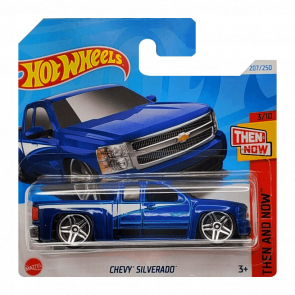 Машинка Базовая Hot Wheels Chevy Silverado Then and Now 1:64 HTC67 Blue - Retromagaz