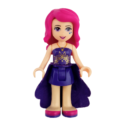 Фигурка Lego Girl Livi Dark Purple Skirt Friends frnd146 2 Б/У - Retromagaz