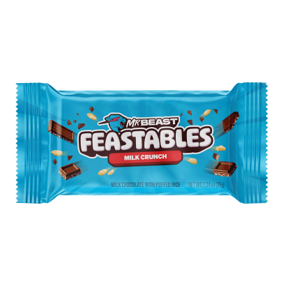 Батончик MrBeast Feastables Milk Crunch 35g - Retromagaz